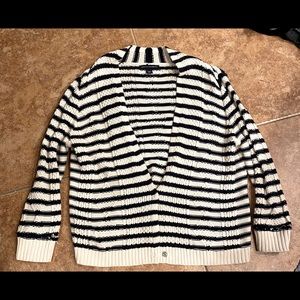 Navy/ivory sweater cardigan